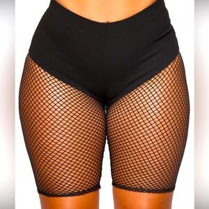 “NOTHING BUTT NET BIKER SHORTS”